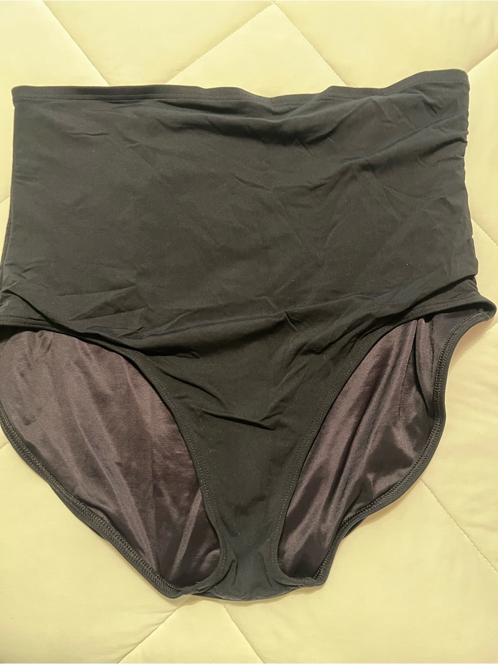 High-Waist Black Women's Swim Bottoms